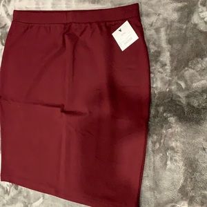 Burgundy Pencil Skirt